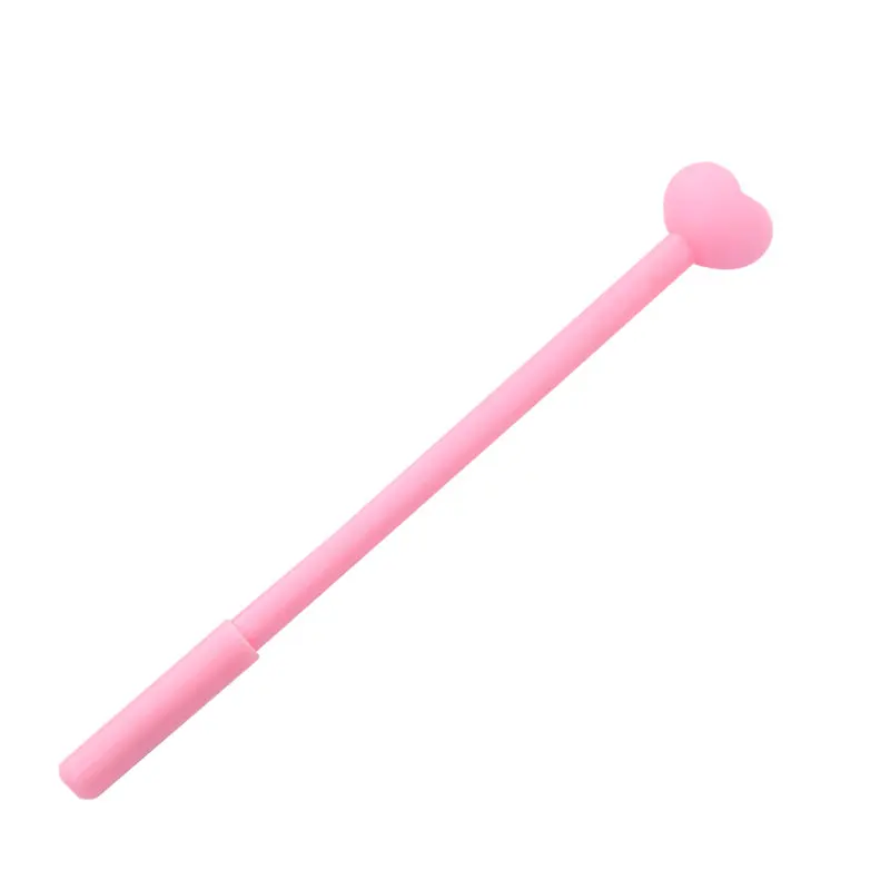 Korean Pink Heart Gel Pen Beautiful Kawaii Cute Fluffy Ballpoint Stationary For School Office Writing Supplies Stationery Thing |