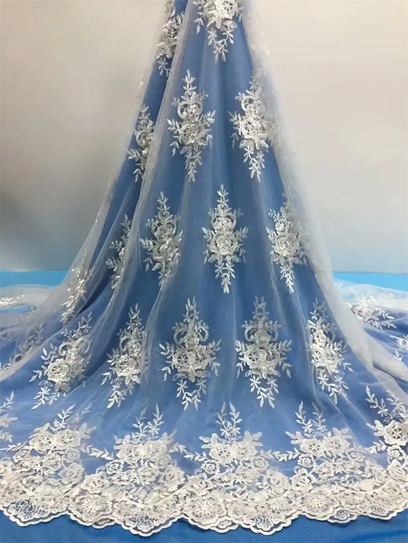 Оптовая продажа дешево новый стиль французская сетка кружевная ткань 3D