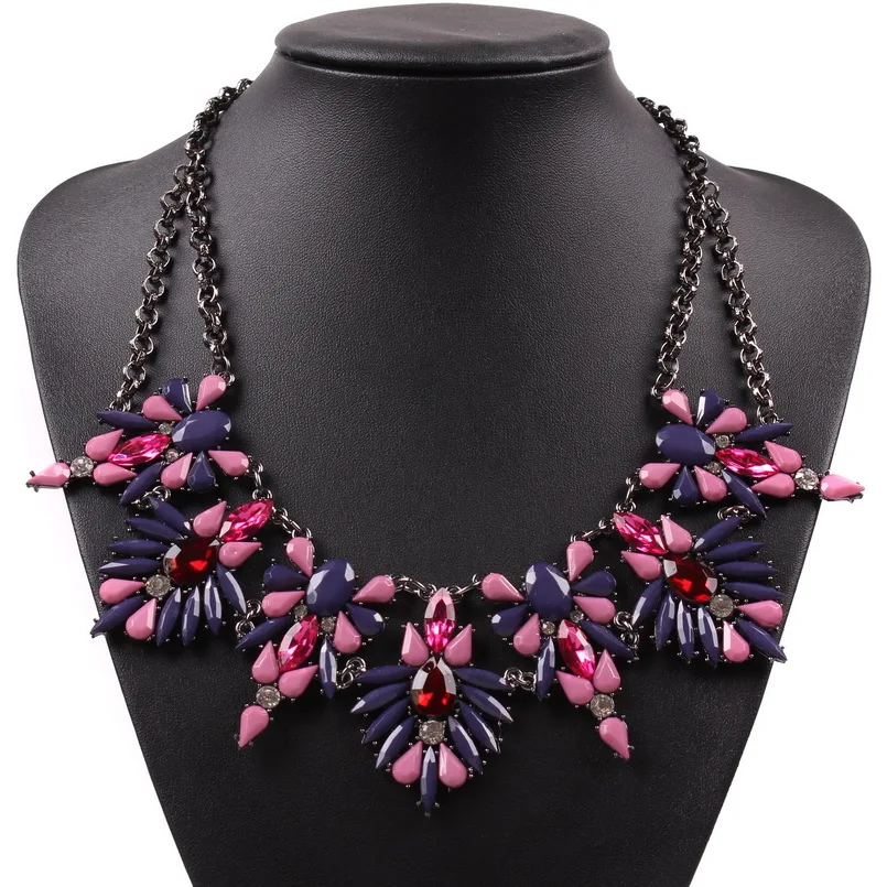 Новые модные дизайнерские осенние вечерние кулон ювелирные изделия из цветных