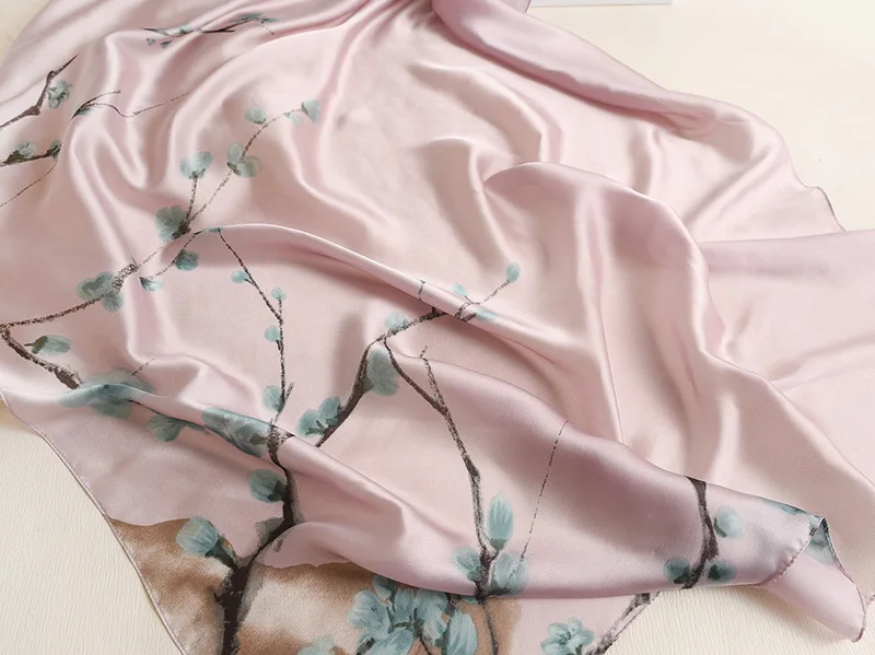 

2021 Spring Women Sillk Scarf Head Stoles Fashion Print Silk Shawls Ladies Beach Scarfs Female Bandana Pashmina Foulard Echarpe