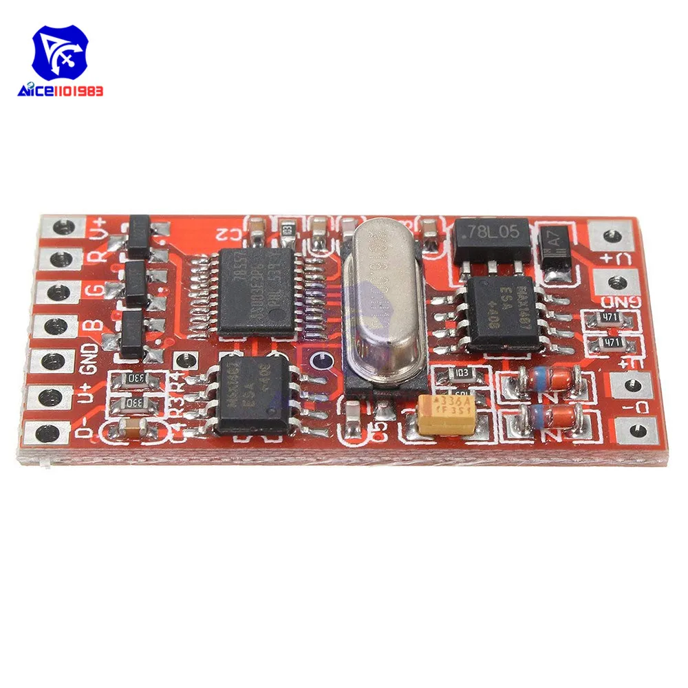Diymore DC 12 24 в 72 Вт 3 канальный DMX512 кодер декодер плата модуль драйвера