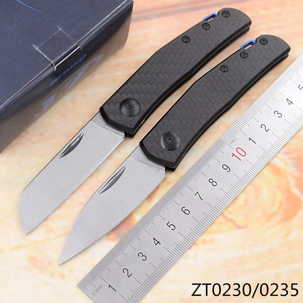 

JUFULE 0230 0235 Slip-Joint carbon fibre Mark 20CV Pocket Survival EDC Tool camping outdoor kitchen folding knife