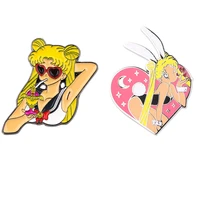 ad849 patchfan funny anime cute girls enamel pins and brooches lapel pin backpack bags badge clothing decoration gifts