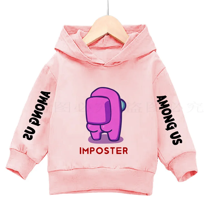 

2021 autumn and winter children's hoodie pullover among us children cartoon hooded sweatshirt boy girl anime Harajuku hooded swe