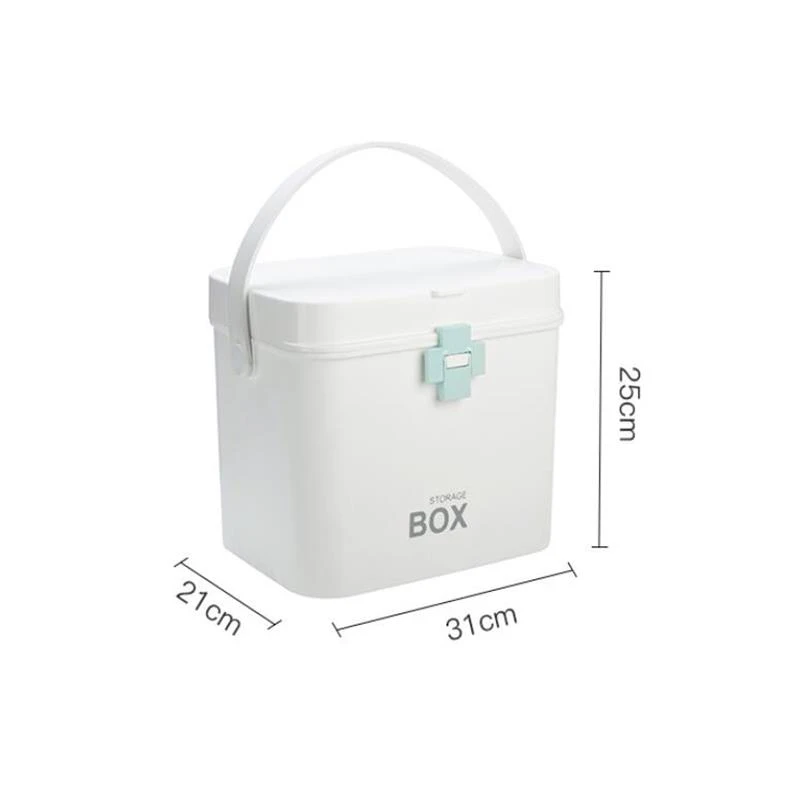 

Home First Aid Kit 2-layer Medical Organizer Box Emergency Pill Storage Box Portable Drug Store Bins High Capacity Medicine Kits