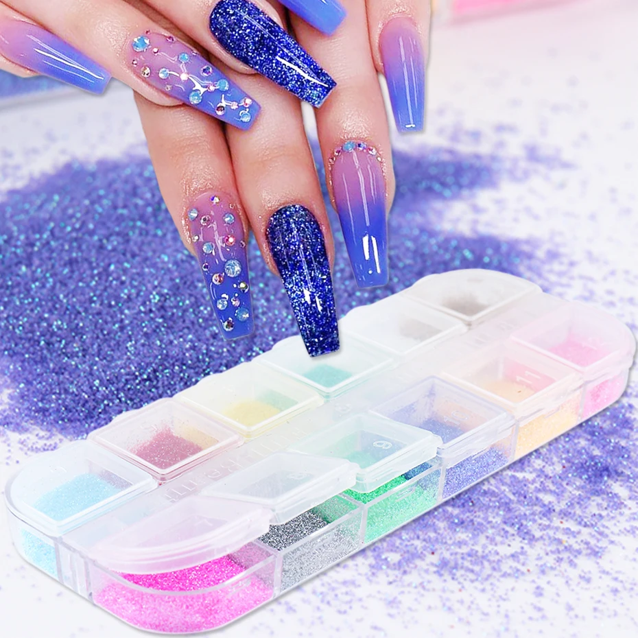 Блестящий Порошок для маникюра Гель лак ногтей|Блестки ногтей| |