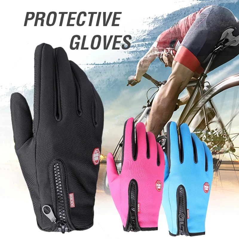 

Full Finger Gloves Keep Warm Riding Gloves 1Pcs Motorcycle Touch Screen Glove Unisex Ride Bike Equipment Outdoors Cycling Gloves