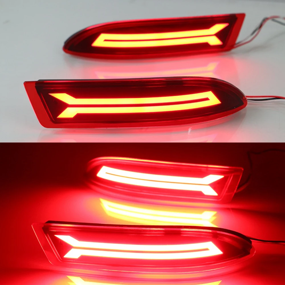 2 шт. автомобиль отражатель светодиодный задний противотуманный фонарь