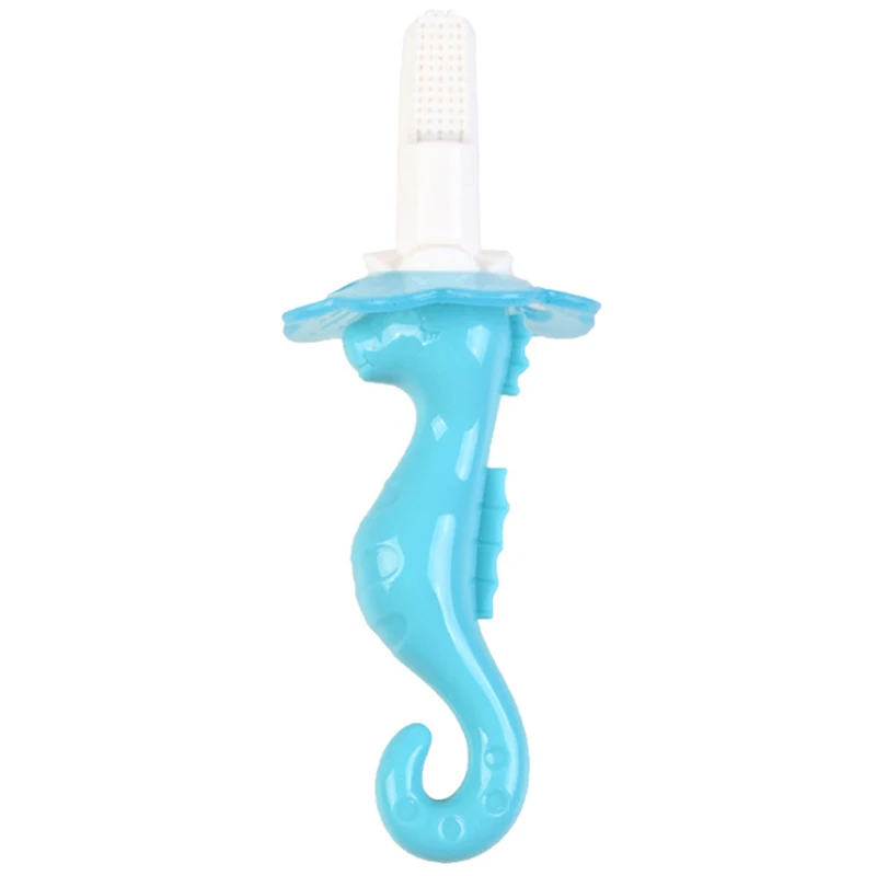 Cute Seahorse Shape Silicone Toothbrush And Environmentally Safe Baby Teether Teething Ring Kids Children Chewing | Мать и ребенок