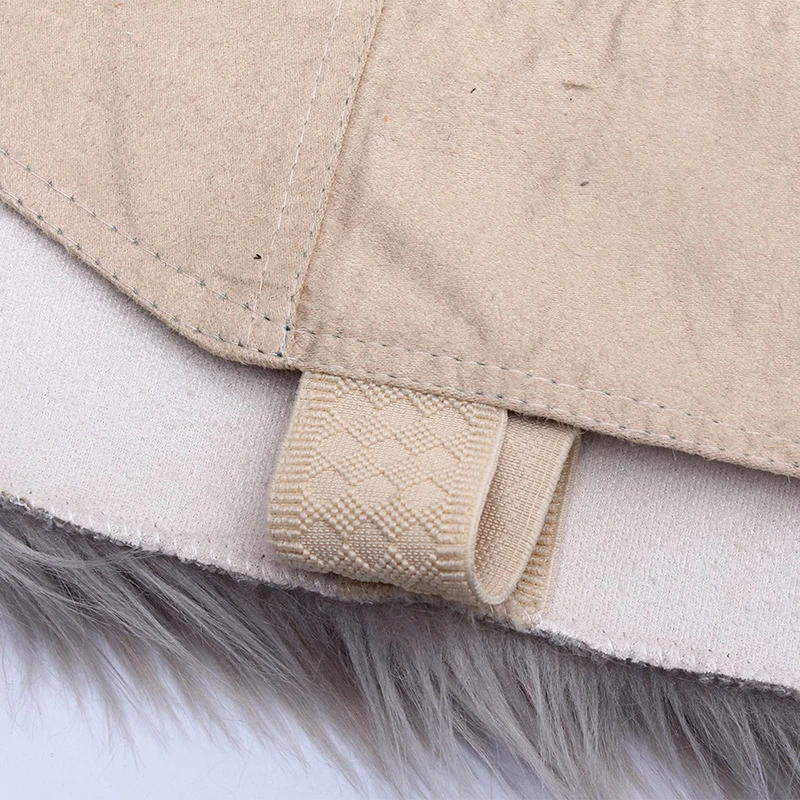 1PC Front Car Seat Covers Sheepskin Chair Seat Protector Support Mat Universal Winter Plush Car Warm Seat Cover Auto Accessories