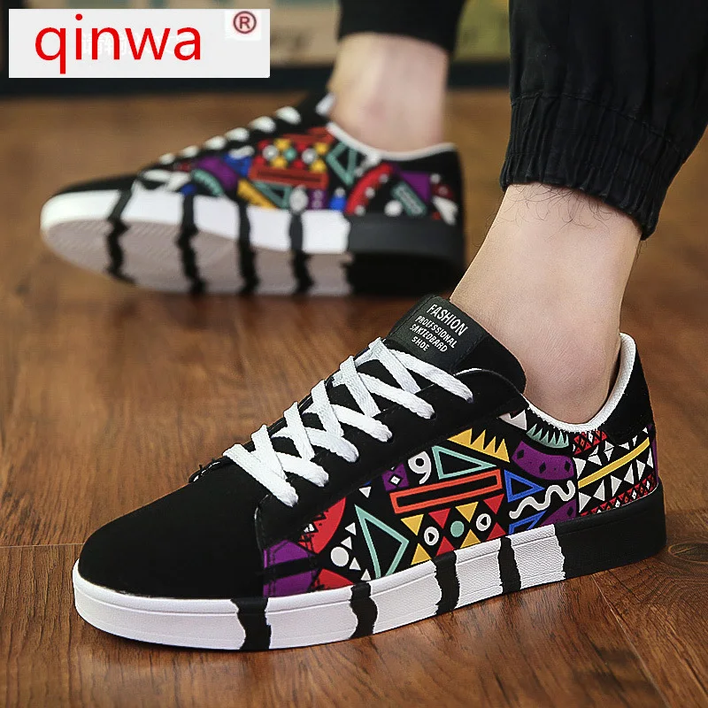 

New Men Sneakers Casual Shoes Men Lovers Printing Fashion Flat Tenis Masculino Vulcanized Shoes Zapatos De Hombre