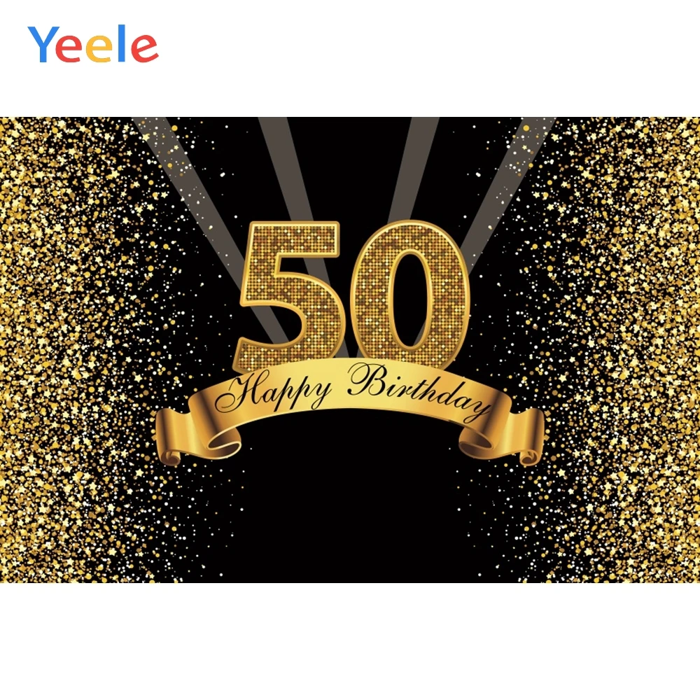 Фотофоны на заказ для фотостудии 30th 40th 50th 60th birthday party Gold Dot Celebration Poster | Электроника