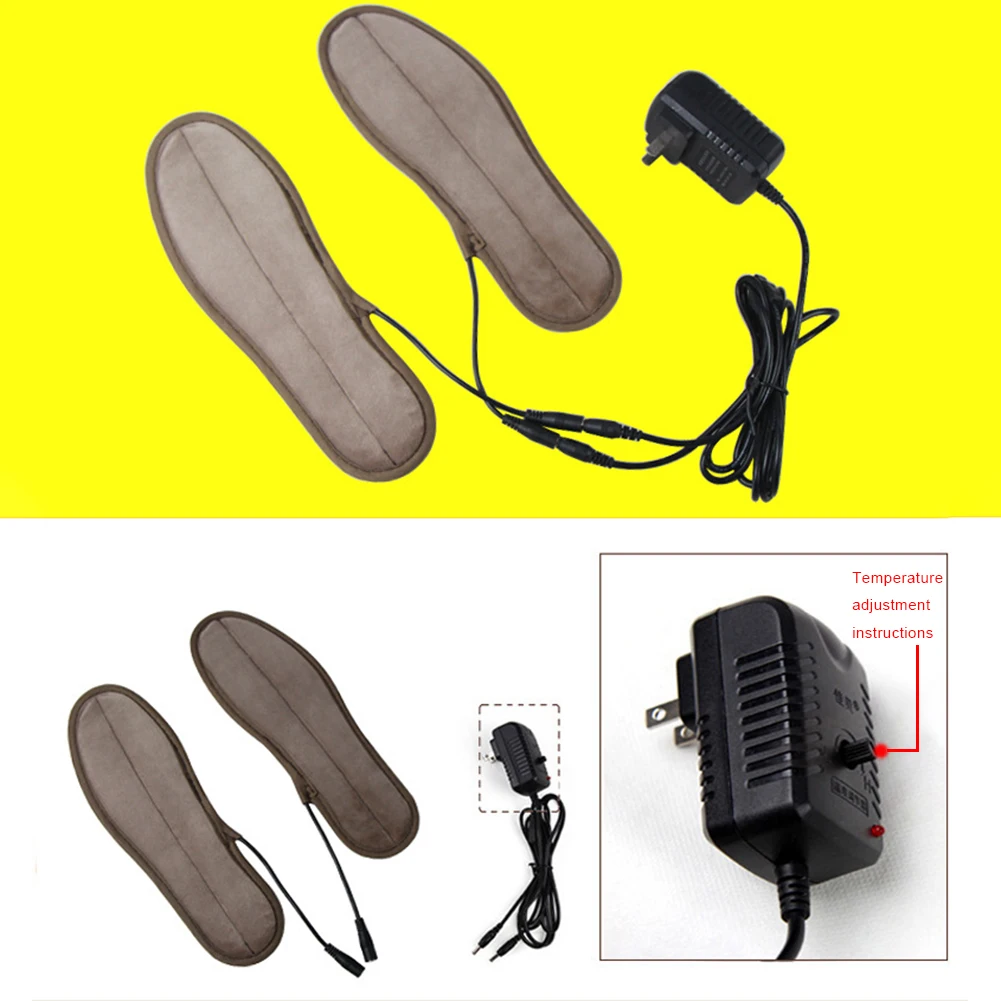 

Data Line + Insoles Men Women Thermostat Electric Heating Insoles Winter Keep Warm Insole Heated Insole Unisex