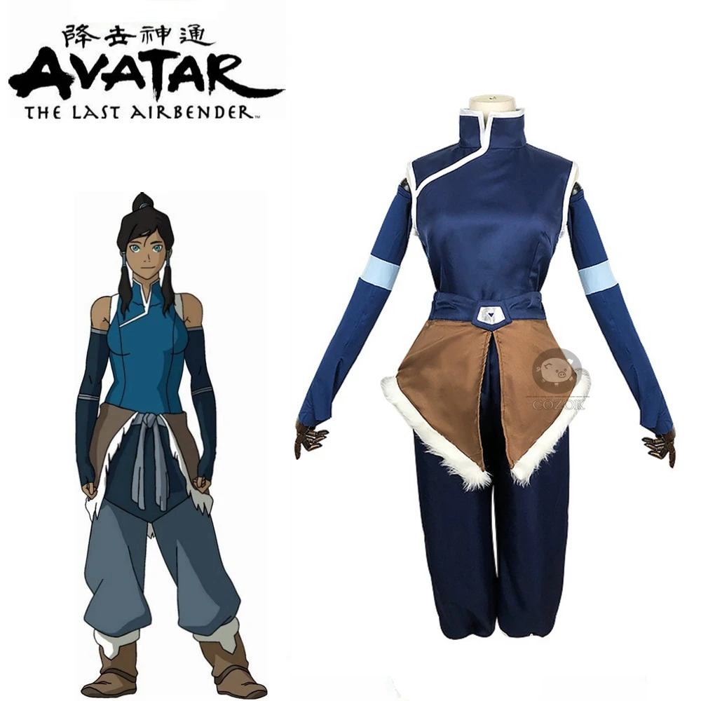 Anime Avatar son hava bükücü prens Avatar Korra Cosplay kostüm Anime özel yapılmış üniforma