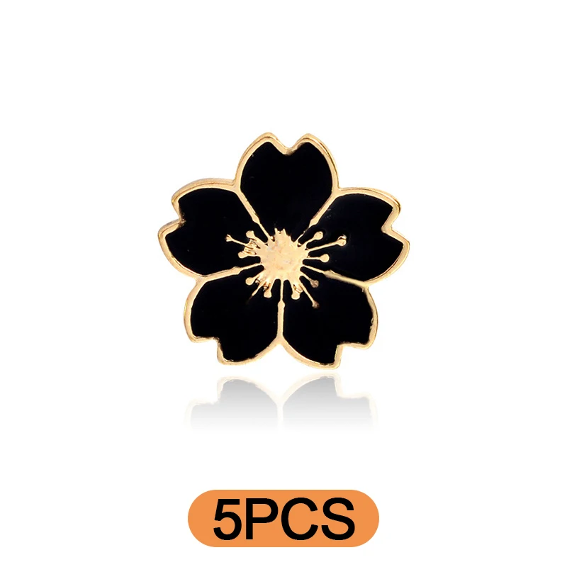 5 шт. эмалированные броши в виде цветка вишни | Украшения и аксессуары