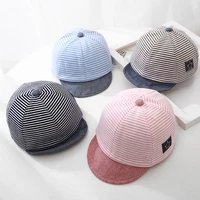 2021 new summer newborn cotton infant baby hat casual striped baby boy cap soft eaves toddler kids girls sun protect hats caps