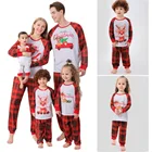 Рождественские Семейные комплекты с оленем, клетчатые Пижамные комплекты для мамы, дочки, отца, сына, мамы, ребенка, мамы и я, Рождественская одежда Pj