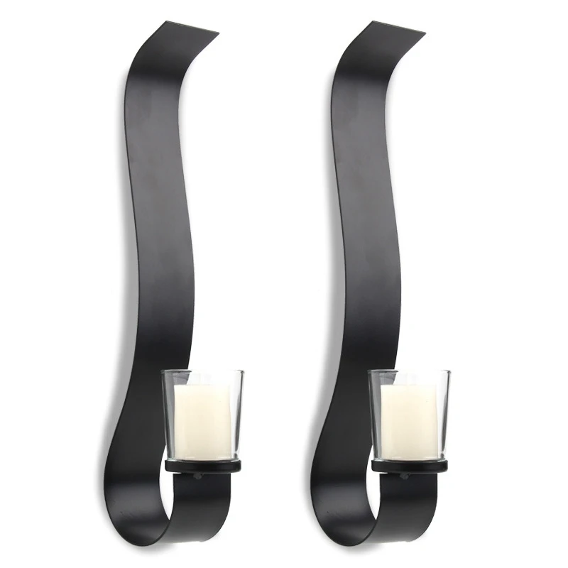 

ABSF 2 шт. кованого железа подсвечник полки классический дизайн настенный подсвечник для украшения дома