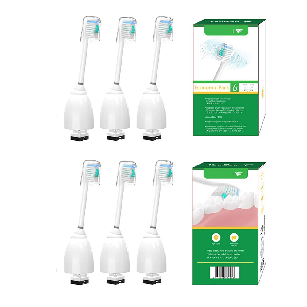 6 шт./компл. Зубная щётка головка для PHILIPS Sonicare e Series HX7002 HX7001 HX7022 Замена гигиены