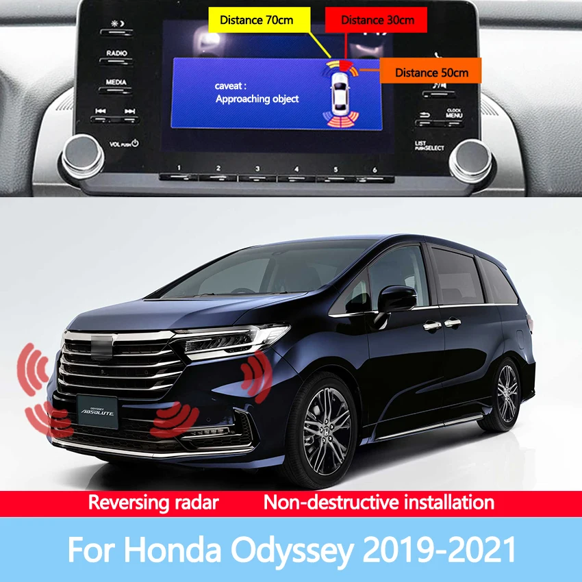 

Car Parking Sensor Reverse Backup Radar 8 Probes Beep Show Distance on Display Sensor Video System For Honda Odyssey 2019-2021