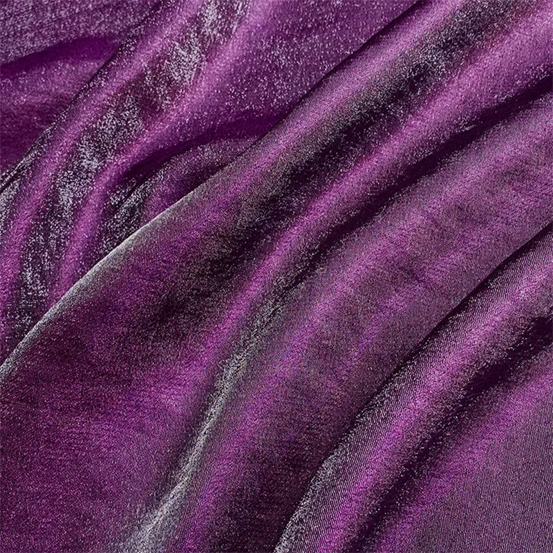 

Новинка осень/весна/лето фиолетовая цветная Глянцевая Роскошная микро-плиссированная шелковая сатиновая льняная Модная хлопковая льняная...