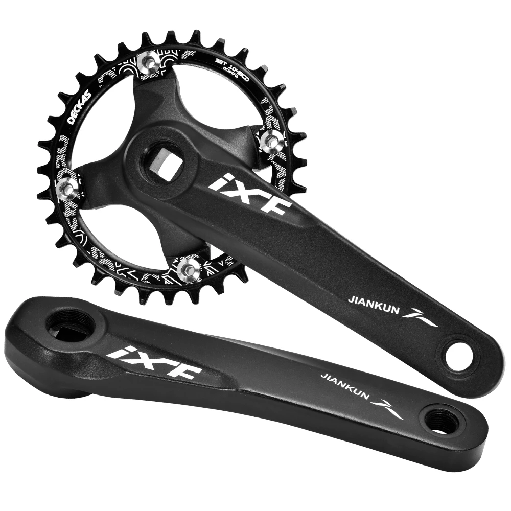 

SWTXO IXF Square Hole Bicycle Crankset Solid MTB Bike Crank 170mm 104BCD With Round Chainring 32T 34T 36T 38T DECKAS Chainwheel