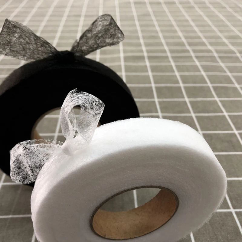 Двухсторонняя клейкая ткань 70 ярдов/рулон Нетканая плавкая прокладка легкое