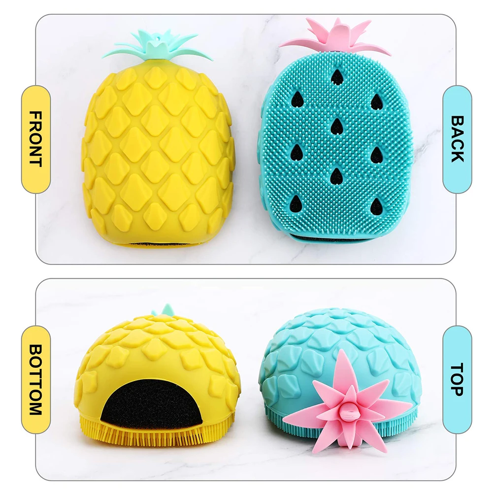 

Durable Super Soft Silicone Skin-friendly Baby Bath Sponge Brush Infant Bath Wipe Body Massage Scrubber Bathroom Accessories