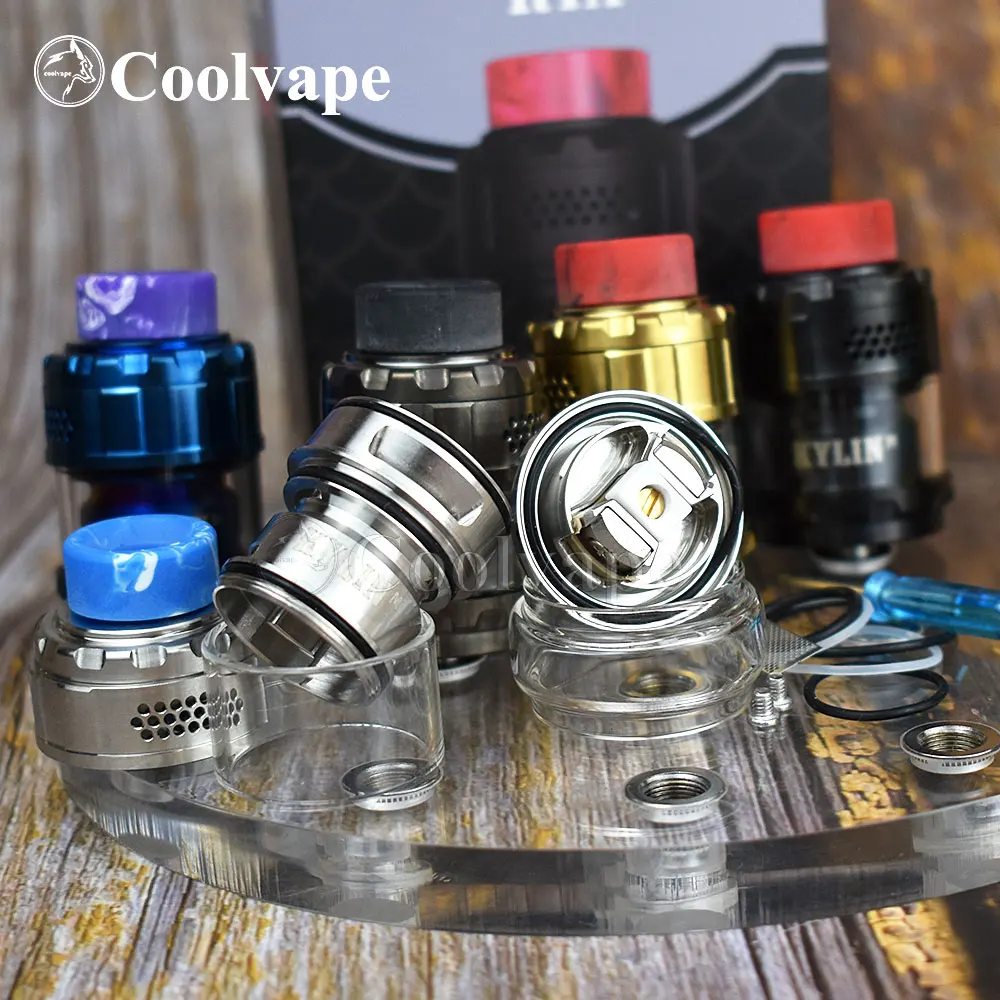 coolvape Kylin M RTA Rebuildable Tank 3ml/4.5ml 24mm Atomizer Top airflow Large Build Deck Vaporizer vape | Электроника