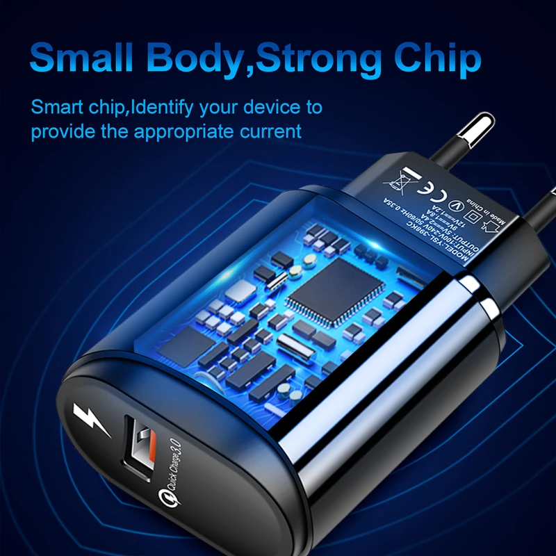 Зарядное устройство USB 3 0 А 18 Вт QC быстрая зарядка | Мобильные телефоны и