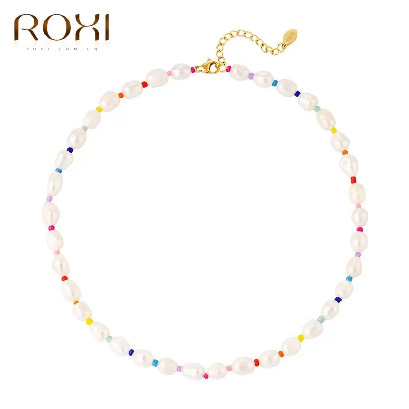 

ROXI Bohemia Pearls Clavicle Necklaces for Women Girls Wedding Fashion Jewelry Chain Female Choker Collier Romantic Collares