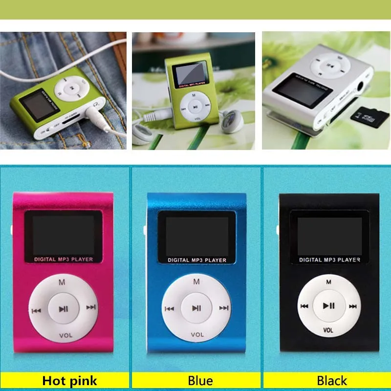 Hifi USB мини mp3 плеер ЖК экран поддержка 32 ГБ Micro SD TF карта спортивный новый стиль