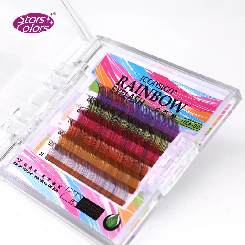5 коробок/партия мягкие разноцветные ресницы для макияжа|Накладные ресницы| |
