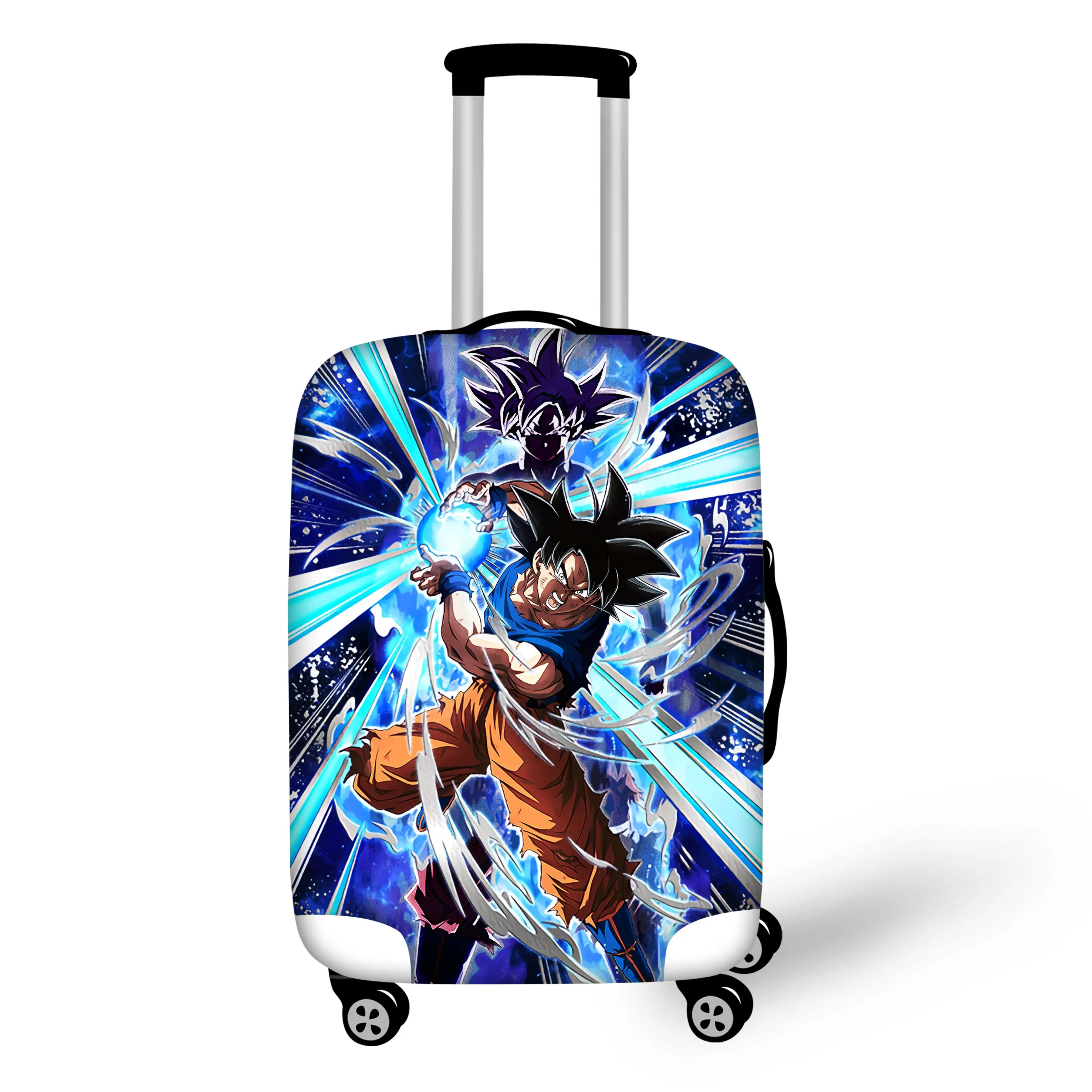 Защитный чехол ELVISWORDS Son Goku Dragon Ball с принтами для багажа, набор с биркой, аксессуары для путешествий, пылезащитный эластичный чехол для чемодана - Цвет: HK3162