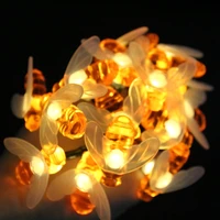 solar honey bee fairy string lights 20 led 5m garden outdoor bee string 5m 6 5m wedding party decor lamp solar powered