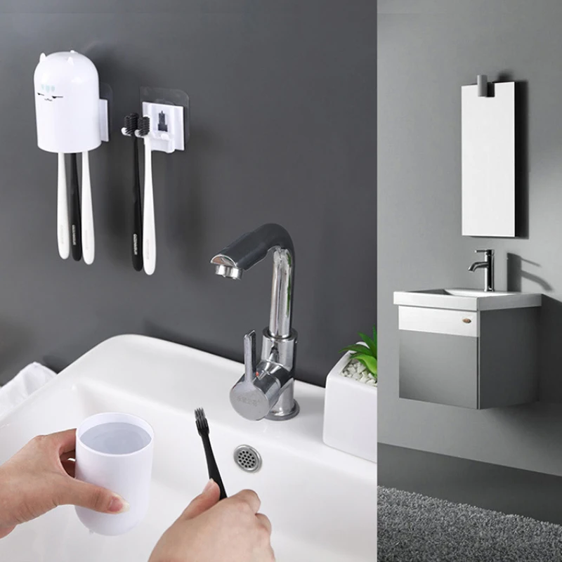 Аксессуары для ванной комнаты Волшебный держатель зубных щеток без перфорации 3