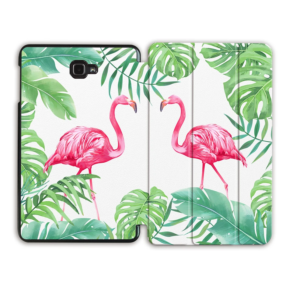 SS11 Чехол MTT с фламинго для samsung Galaxy Tab A A6, 10,1 дюймов, Складной флип-чехол из полиуретановой кожи для планшета, чехол T580 T585 T580N T585N Funda - Цвет: SS11