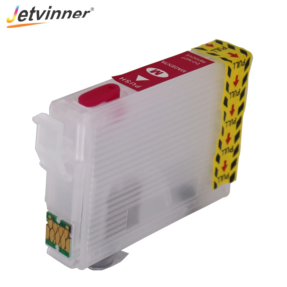 Картридж T34XL T3471-T3474 многоразовый с дуговыми чипами для принтера Epson Force Pro WF-3720 WF-3725