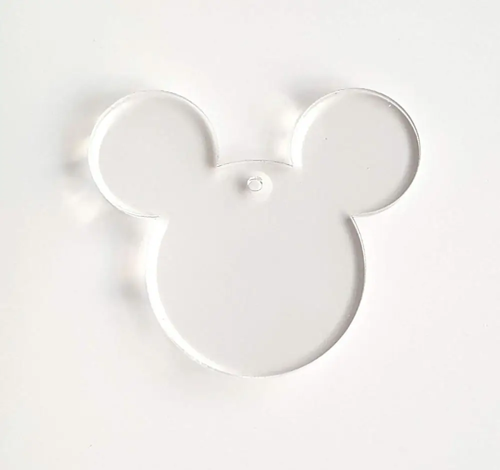 10 шт. акриловый пустой микрофон брелок с мышью прозрачный лазерный резак для