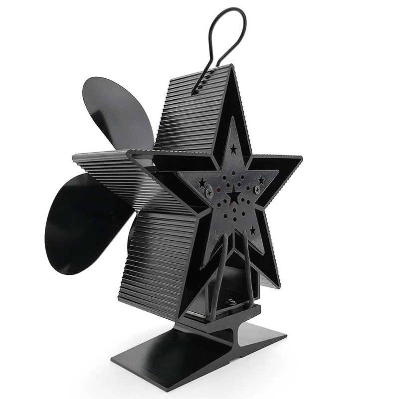 

Fireplace 4 Blade Heat Powered Stove Fan Wood Burner Eco Friendly Quiet Fan Home Efficient Heat Distribution 4Colors Optional