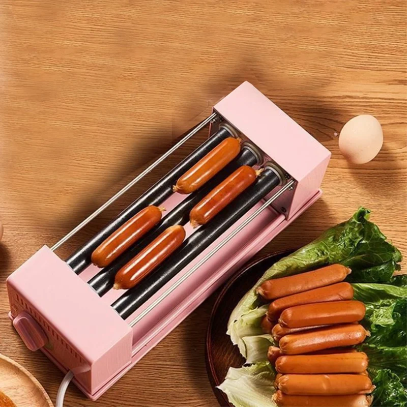 electric sausage machine multifunction hot dog kebab machine teppanyaki barbecue grill steak diy hamburger baking make free global shipping