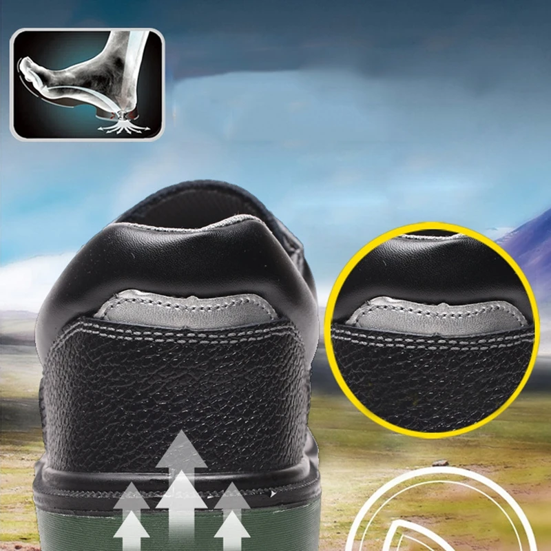 Рабочая защитная обувь для мужчин и женщин подходит улицы со стальным носком