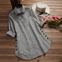 pocket plaid print shirt women turn down collar long sleeve streetwear casual loose tops simplicity work wear oversized blouses