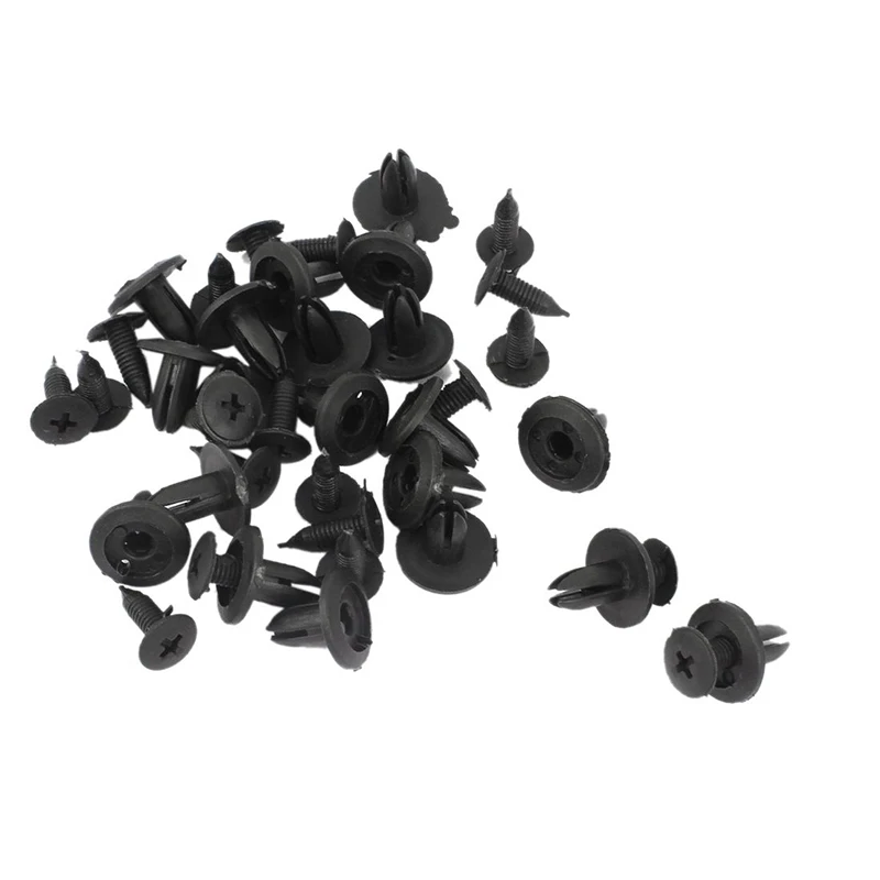

50pcs Car Plastic Rivets 6mm Hole Dia Fastener Clips Rivets Bumper Fender For Car Safety Plastic Rivets Fasteners 50pcs Car Pla