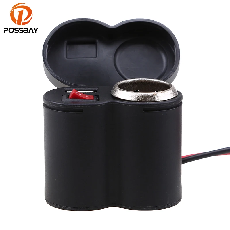 Posbay мотоцикл USB порт питания Водонепроницаемый мото Прикуриватель разъем