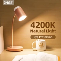 yage led eye protection desk lamp 3600mah rechargeable battery 3 mode lighting brightness usb learning touch table night light