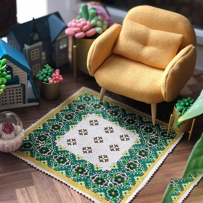 Тканые ручные Ретро коврики Кукольный дом Мини ковер коврик миниатюрный мебель