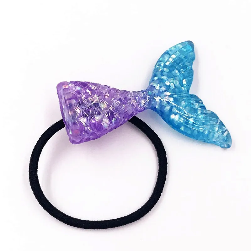 1 шт. Русалка хвост с морскими звездами резинка для волос маленьких девочек Милый