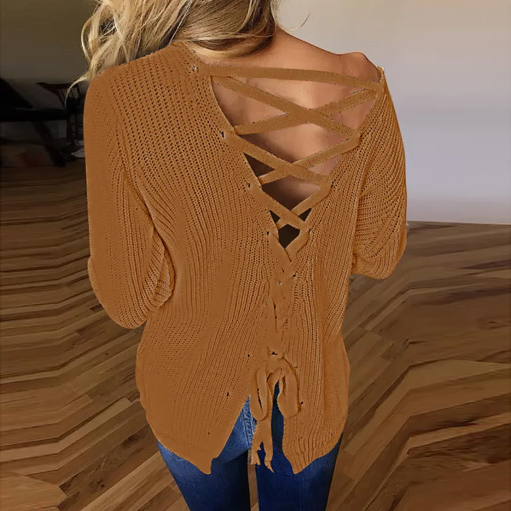 SAGACE осенне-зимний Свитер оверсайз вязаный пуловер с круглым вырезом