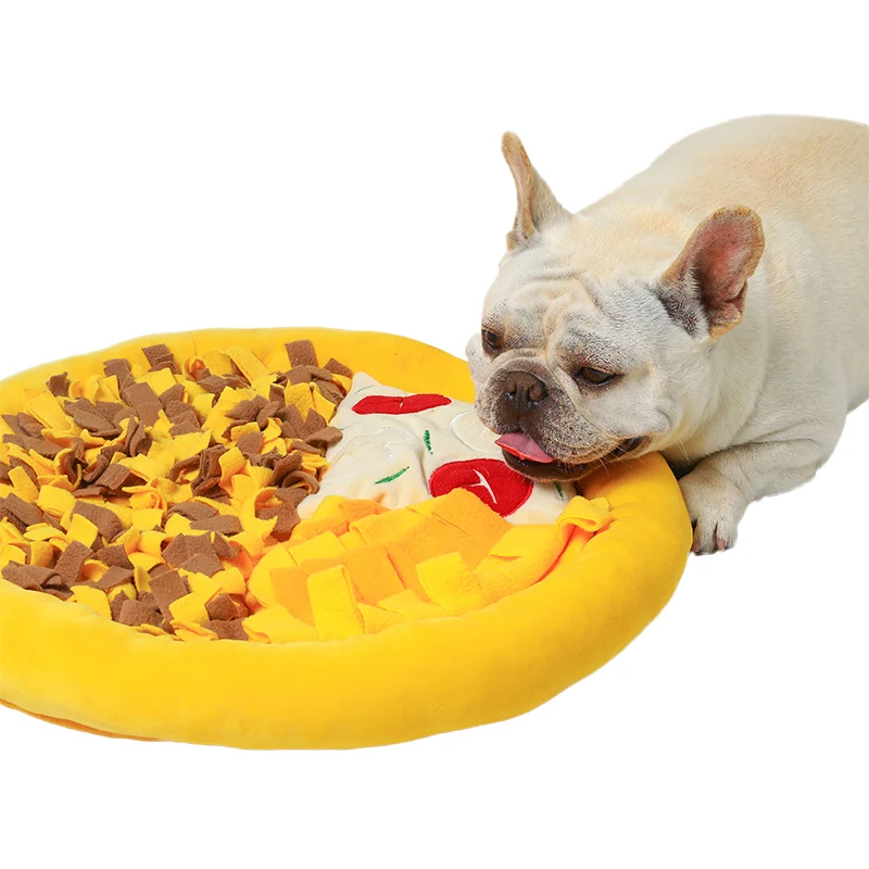 

Pet Dog Pizza Hidden Food Sniffing Mat Dog Work Searching Pad For Training Natural Smelling Skills Preventing Damage Hot